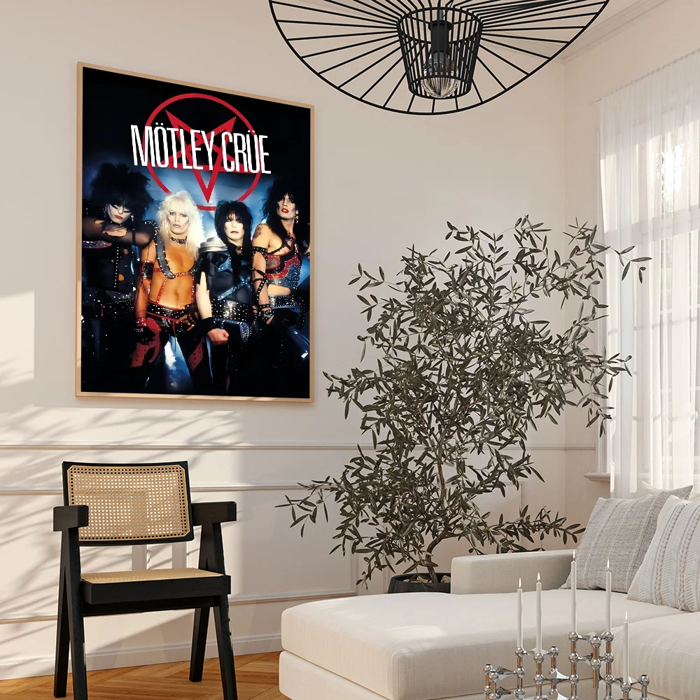 Motley C-crues Rock аниме постеры клейкая белая бумага наклейка Сделай Сам комната бар