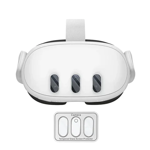 Прозрачный чехол для гарнитуры Meta Quest 3 VR, защитный чехол для объектива камеры, закаленное стекло для Quest 3, аксессуары