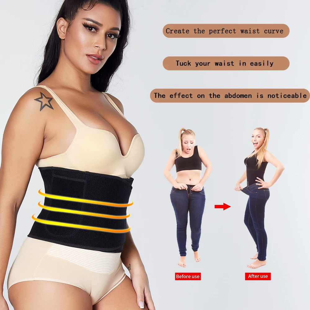 SEXYWG Waist Trainer Sauna Belt Women Fat Burning Waist Cincher Corset Shaper Weight Loss Belt Slimming Modeling Belt