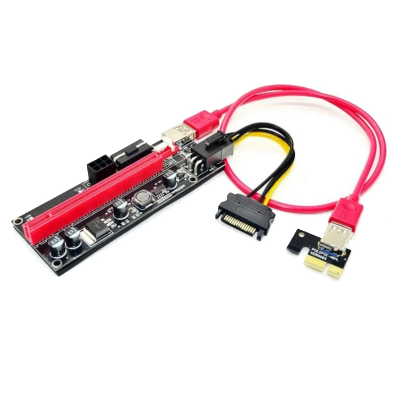 8 шт. VER009 USB 3.0 PCI-E Riser VER009S Express 1X 4X 8X 16X Карта адаптера удлинителя SATA 15Pin на
