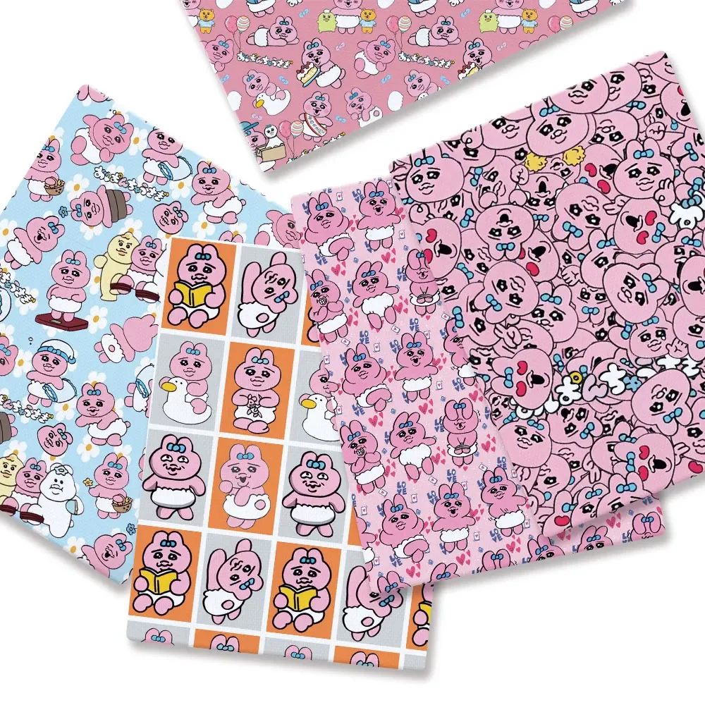 Полиэстер хлопок мультяшная ткань 140*50 см ручное шитье лоскутное детское платье