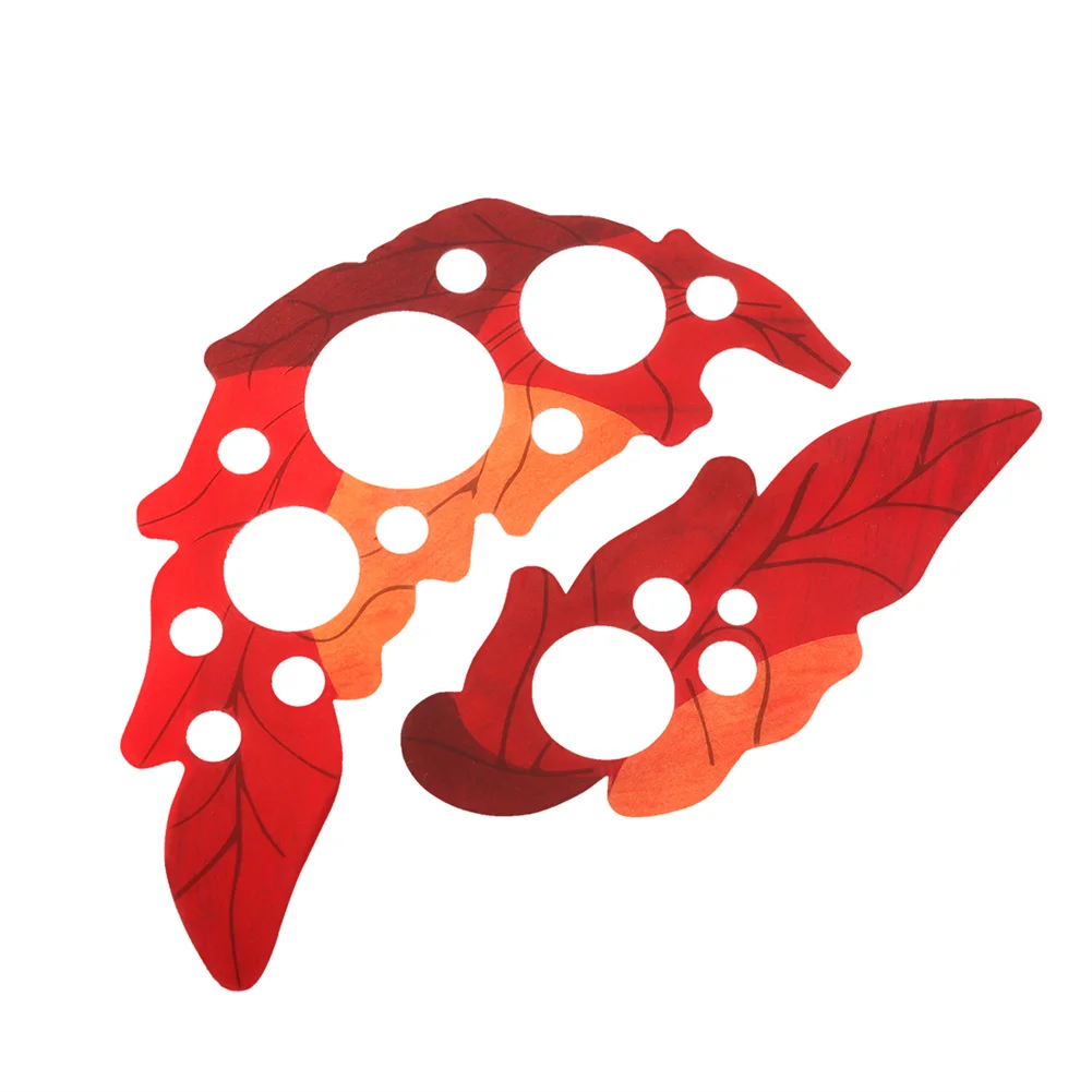 

1 Pair Leaf Design 41 Inch Acoustic Guitar Pickguard /Grape Shape 41\" Acoustic Guitar Grape Leaf Sound Hole Guard Stick PVC Red