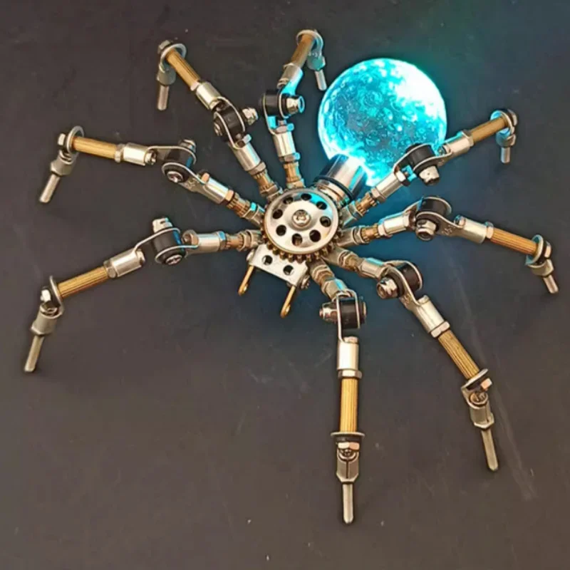 DIY металлический светящийся паук Модель Строительный комплект для взрослых