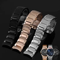 watch bands stainless steel for armani ar2452 ar2453 ar2448 watch strap watchband butterfly buckle scrub black silver rose gold