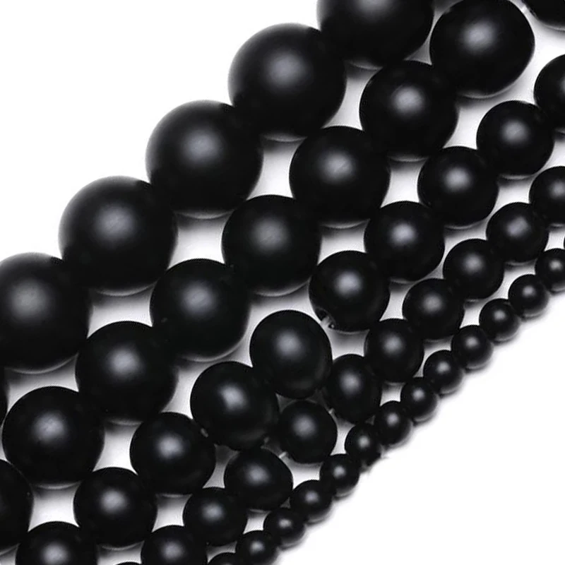 5А матовые натуральные черные Агаты для изготовления ювелирных изделий своими