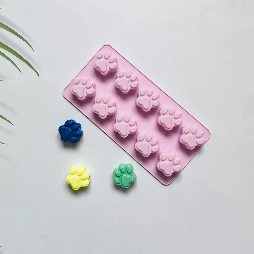 

Cartoon Dog Footprint Cat Paw Mold Silicone Cake Candy Mould Chocolate Pudding Jelly Baking Tools Handmade Epoxy Resin Crafts