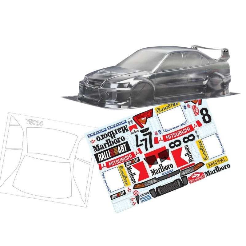 Корпус TC104 1/10 Evolution V Lancer 190 мм x 257