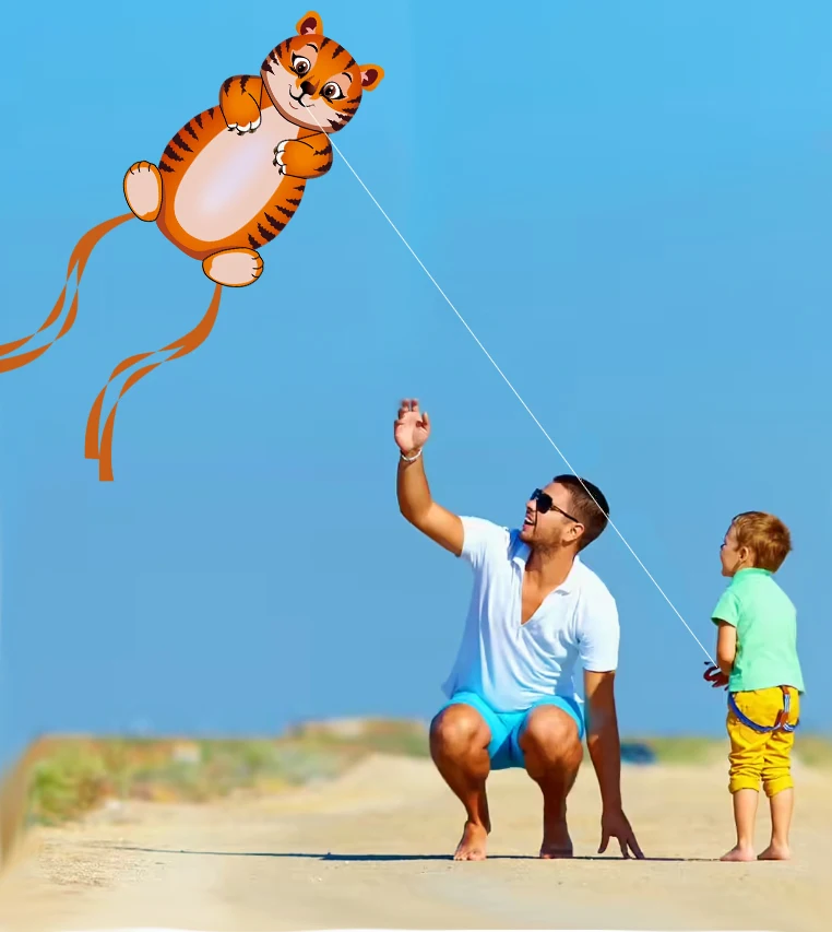 Воздушный змей для детей и взрослых танцующие воздушные Tig с длинным хвостом