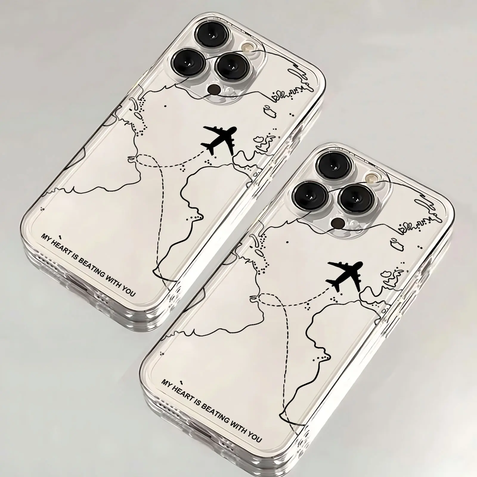 Travel-nspired Airplane Route Desian Phone Case for Oppo Realme C63 C65 C67 C55 C53 C35 C33 C31 C30 C20 C21Y 12 11 10 9 9i 4G 5G