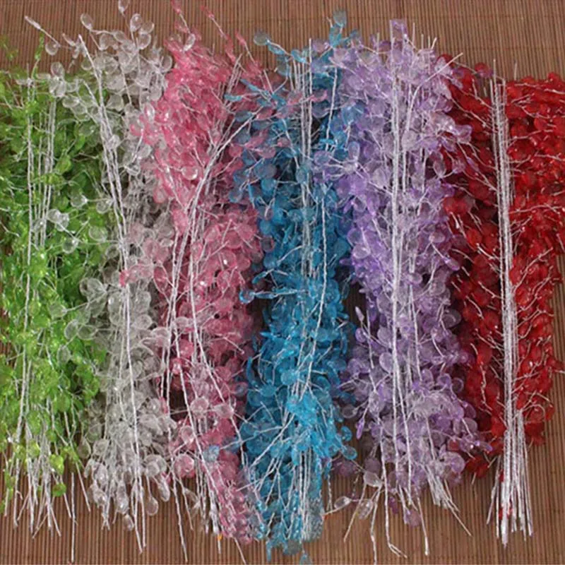 

27CM acrylic crystal drop beads wire stem flower bunch,diy craft wedding,home table decoration arrangements,christmas ornament