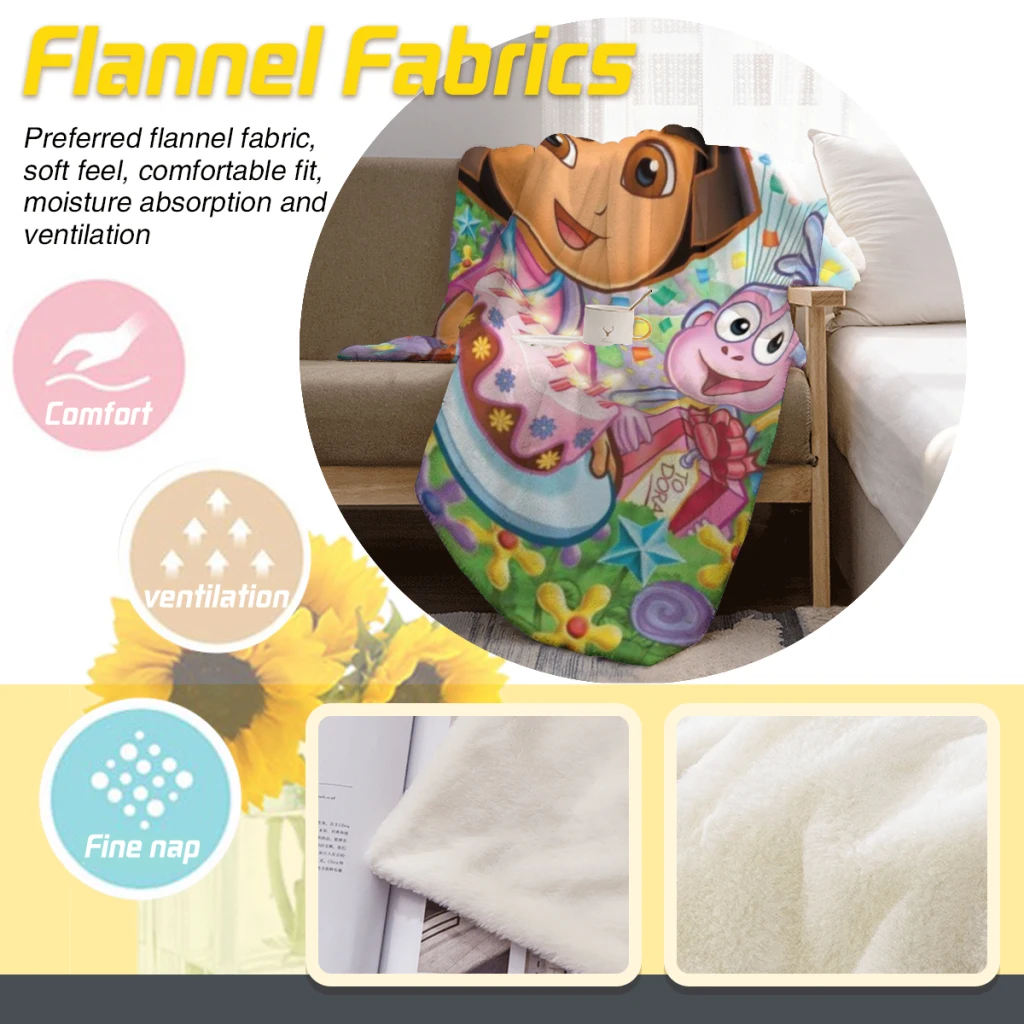 D-oraa Приключения удобное фланелевое одеяло пушистое мягкое украшение для спальни