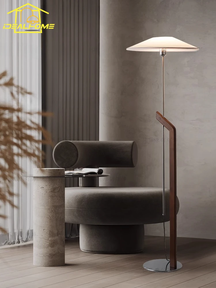 Японская Напольная Лампа Wabi-sabi из твердой древесины Регулируемая лампа