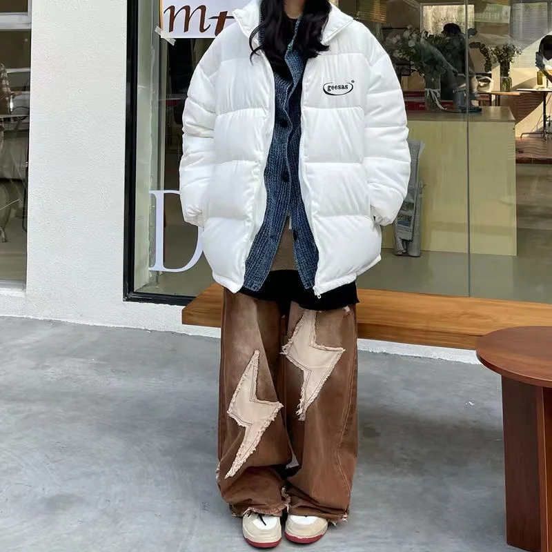 Women Vintage Streetwear Retro Egirl Hip Hop Trousers Low Rise Fairy Grunge Baggy Jeans Straight Gothic Pants Alt Grunge Clothes