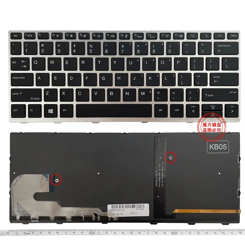 New laptop US Keyboard Backlight for HP Elitebook 730 G5 735 G5 830 G5 836 G5 keyboard without Mouse Point