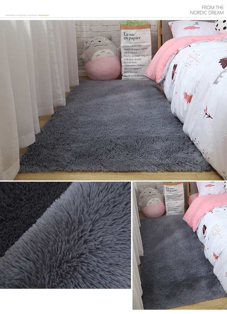 

Мягкий пушистый ковер для гостиной 3552, пушистые детские коврики, Большой бежевый плюшевый ковер для спальни, детской комнаты, современного дома