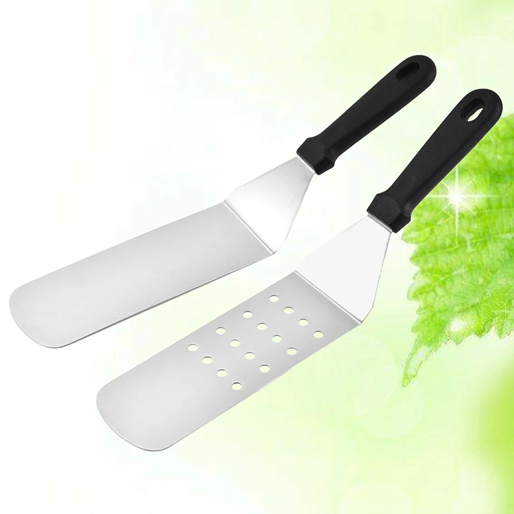 

2pcs Metal Griddle Spatula Griddle Spatulas for Flat Tops Teppanyaki Spatulas Metal Spatula Set Griddle Spatula Scraper Turner