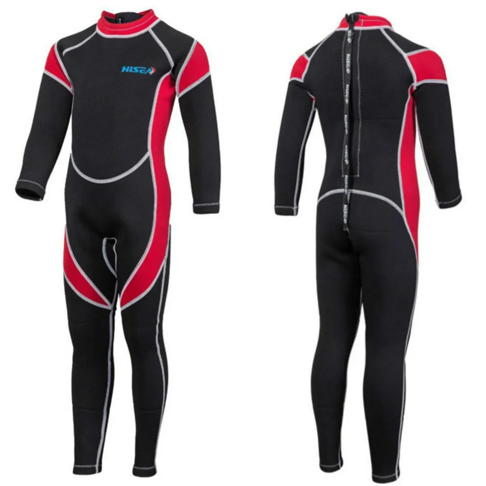 2.5MM Neoprene Wetsuits Kids Swimwears Diving Suits Long Sleeves Boys Girls Surfing Children Rash Guards Snorkel One Pieces