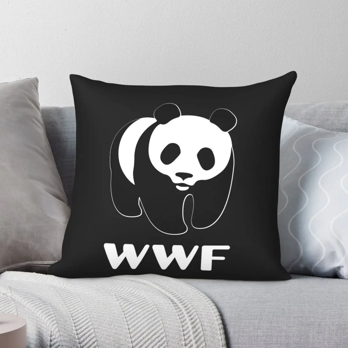 World Wildlife Fund 2 Square Pillowcase Polyester Linen Velvet Printed Zip Decor Bed Cushion Cover