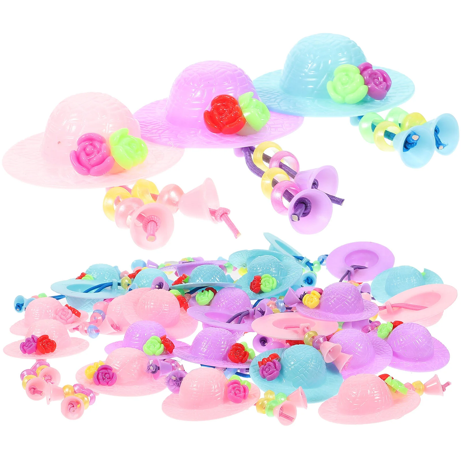 

30 Pcs Hairpin Mini House Decor Miniatures Model Hat Headdress Charms Material Fake Plastic Decorative Prop Ornament Toy