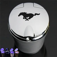 car ashtray with led light with cover creative personality covered for ford mk3 mustang gt 2019 mustang mach e