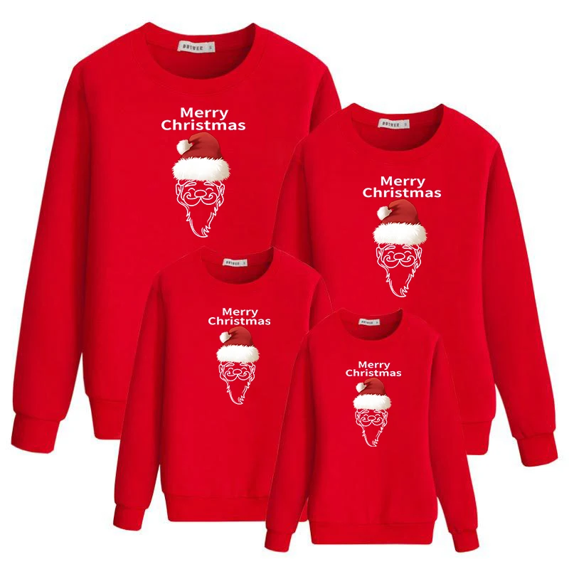 

Рождественские свитера, семейный хлопковый свитшот, Рождественская Пижама, семейный внешний вид, Рождественский костюм для мамы и дочери, сочетающаяся одежда