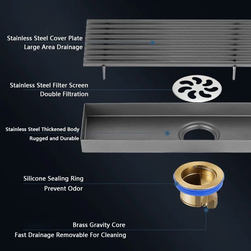 Дезодорант для ванной комнаты сливная душевая кабина с большим объемом 20/120 см