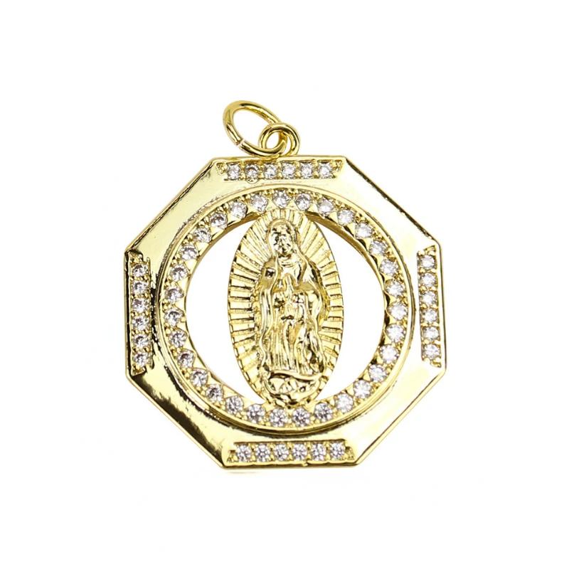 

Religionary Gold Virgin Mary Pendant Goddess Madonna Charms Female Guadalupe Necklace Amulet Catholicism Woman Jewelry Accessory