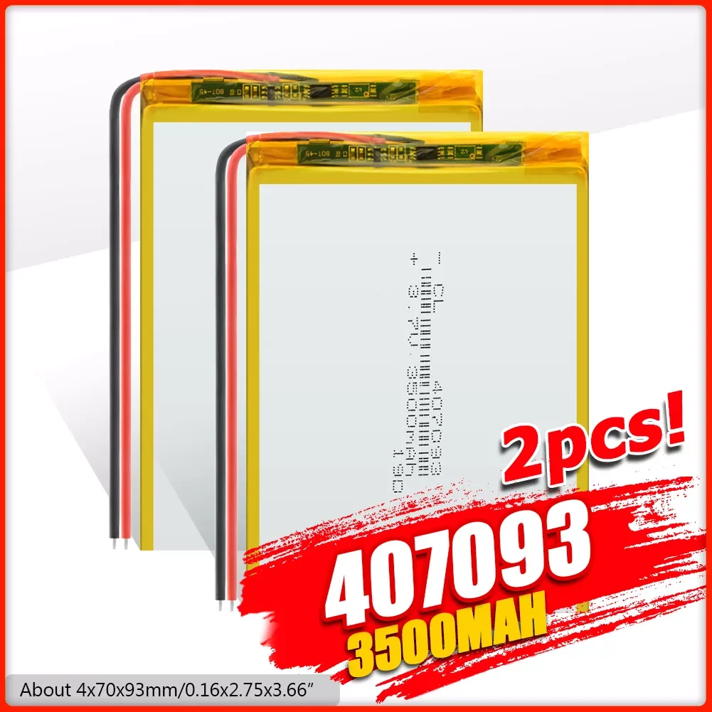 

1/2/4 3.7V 407093 PCM Protected Lipo Li-polymer Batteries Lithium Polymer Battery For 7" Tablet PC U25GT Q8 Q88 A13