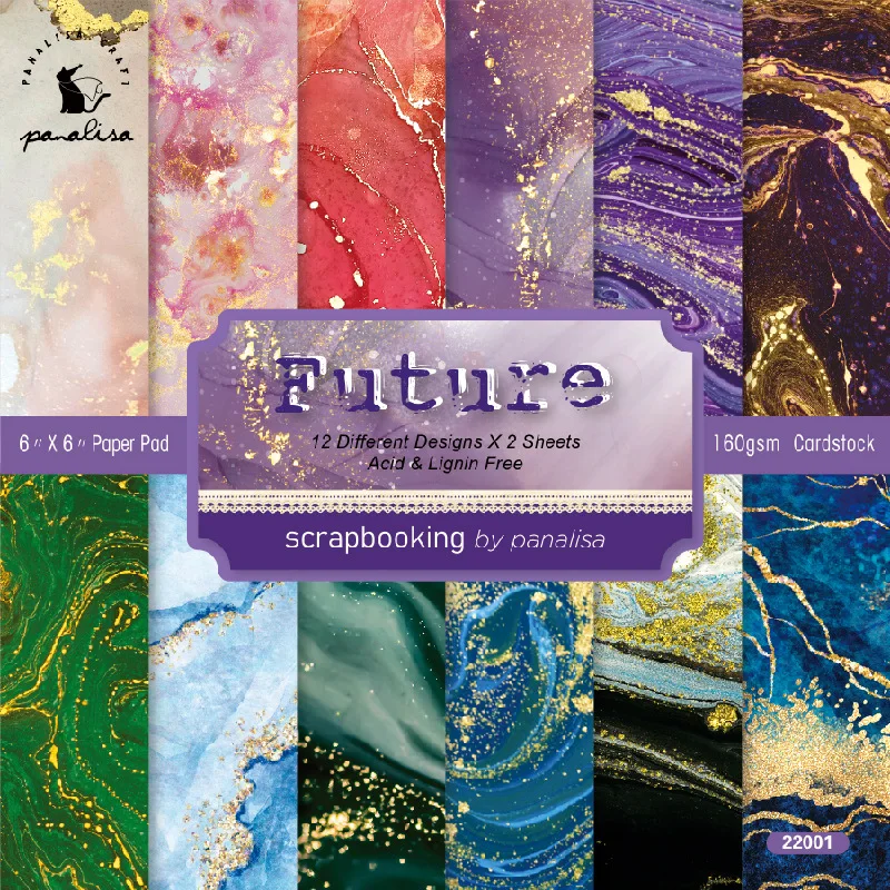 

12pcs Sheet Gold Dust Scrapbooking Paper Background Papers Decoration Journal Cardstock Card DIY Craft Wrapping Paper