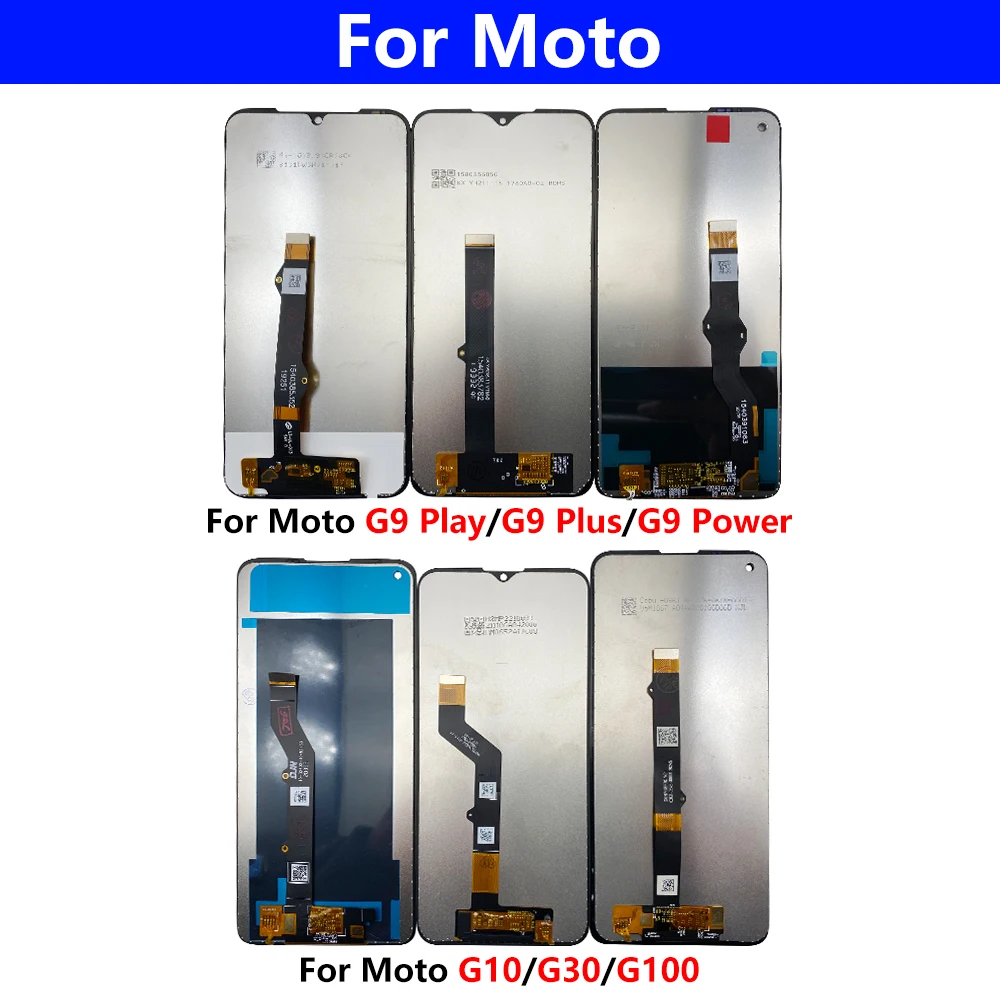 

10 шт. Новинка для Moto G10 G30 G100 G7 G8 Power Play G9 Plus дисплей ЖК сенсорный экран дигитайзер Запасные части