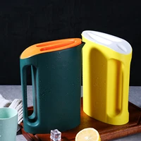 drink pitcher with lid 2200ml water pitcher with handle clear tea pitcher juice pitcher lemonade pitcher juice containers