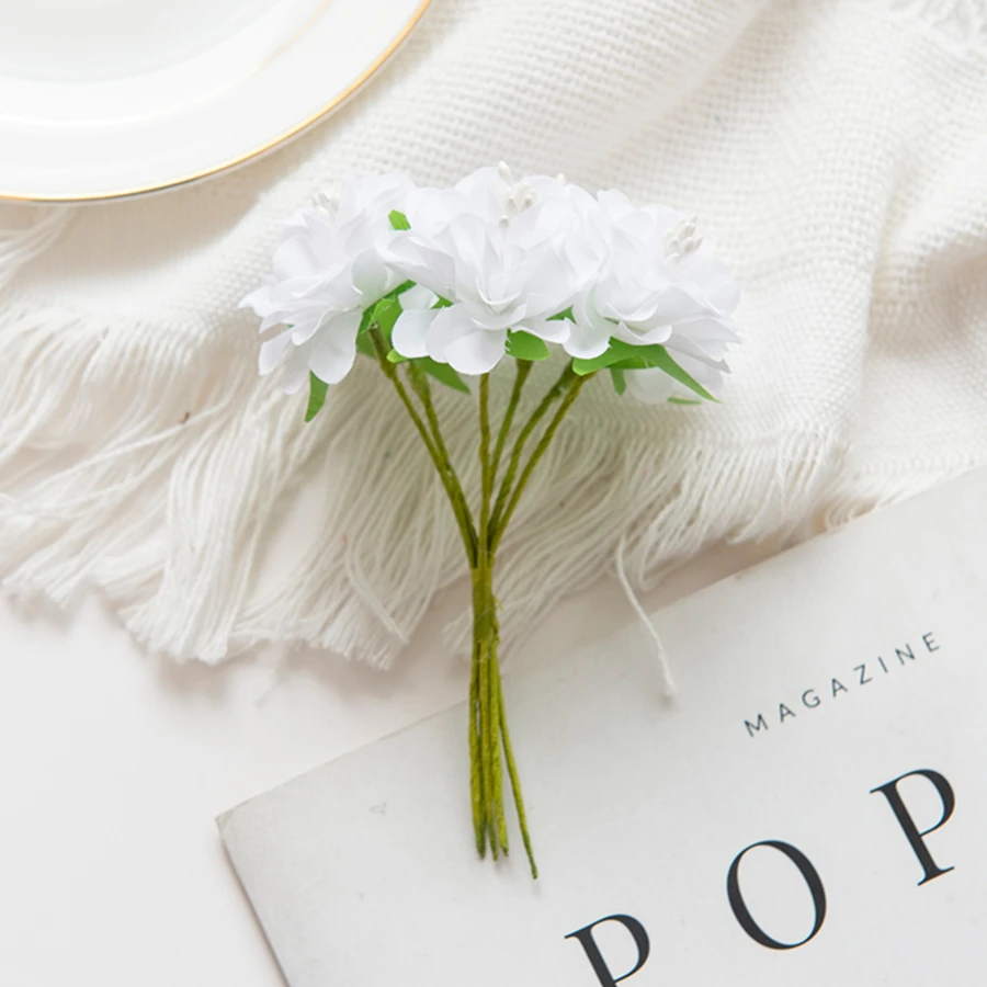 

60 шт., искусственные цветы, мини-букет тычинков для свадьбы, рождественские украшения, домашние венки ручной работы, аксессуары, искусственные растения