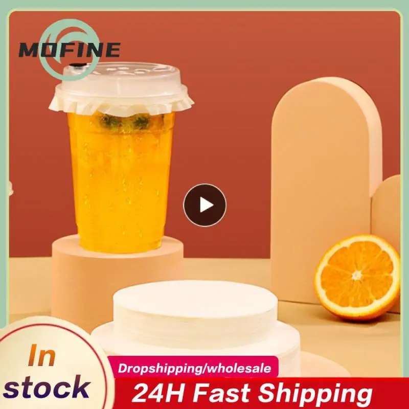 

Disposable Coffee Sealing Paper White Sealing Paper Beverage Gasket Milk Anti Overflow Paper Household Tools Tea Leak Food Grade