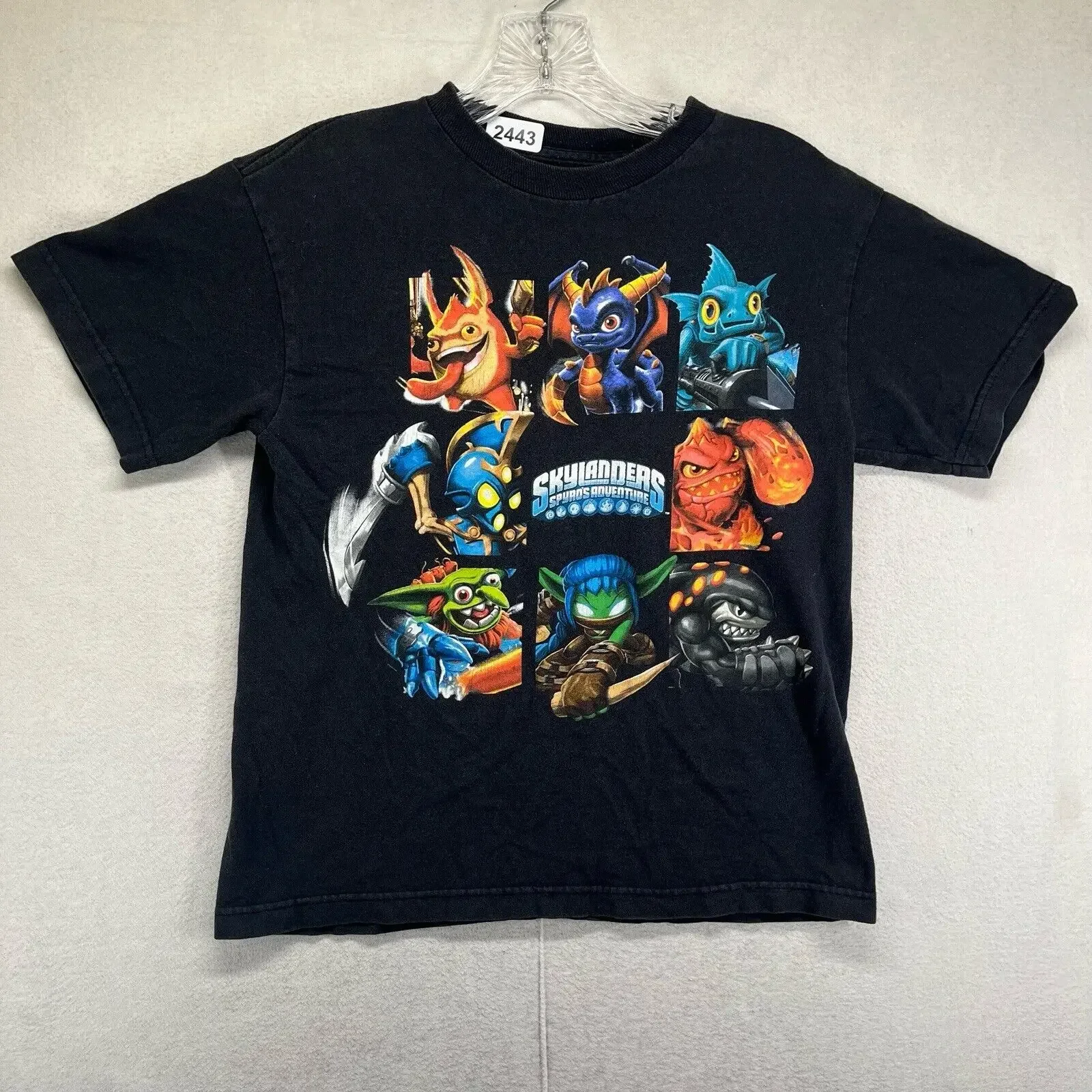 Skylander T Shirt Youth Size Medium Black Spyros Adventure Colorful Graphic Acti long sleeves