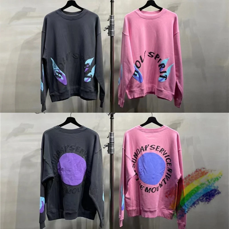 

CPFM Kanye West Service Sweatshirts Men Women 1:1 Top Version Oversized Heavy Fabric Puff Print Crewneck