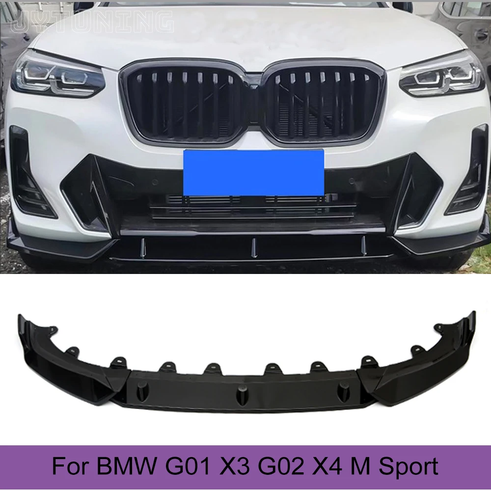 

Передний бампер, спойлер для BMW X3 G01 X4 G02 M Sport 2022 ABS глянцевый черный красный углеродное волокно
