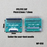 fpc ffc adapter board 0 5mm1 0mm to 2 54mm connector straight needle and curved pin 6 8 10 12 20 24 26 30 34 40 50 60 pin wp 058