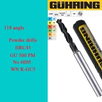 germany guhring no2463no6005 118 spiral angle universal powder drill hss material alloy high speed steel