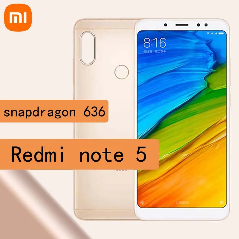 celular Xiaomi Redmi note 5 smartphone 6g 64g snapdragon 636 2160*1080 5.99 HD screen 13.0MP camera