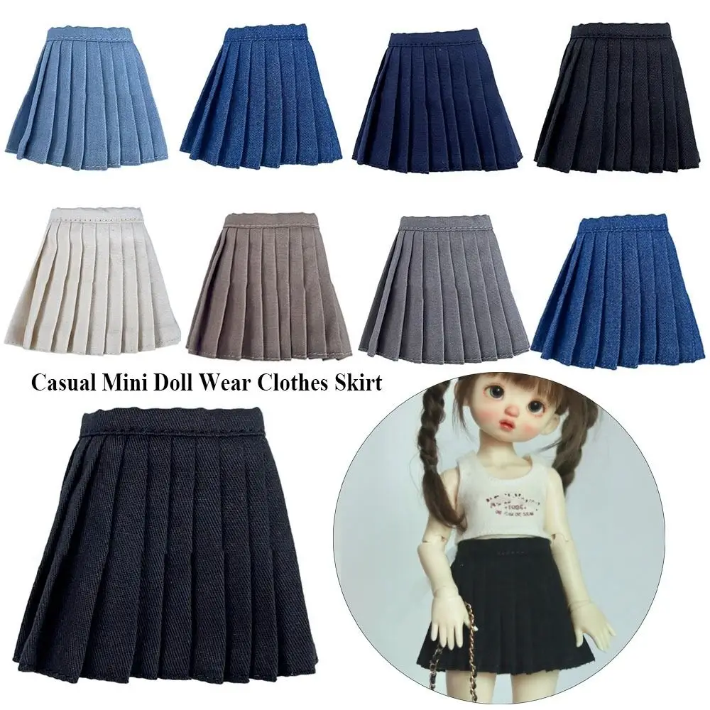 

Синие джинсы, повседневное мини-платье, Одежда для кукол, юбка для куклы obitsu24, 1/6, одежда для принцессы 1/11, аксессуары для кукол OB11