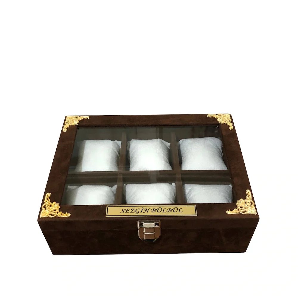 Watch Box 6 pieces İsime Special Design Coffee
