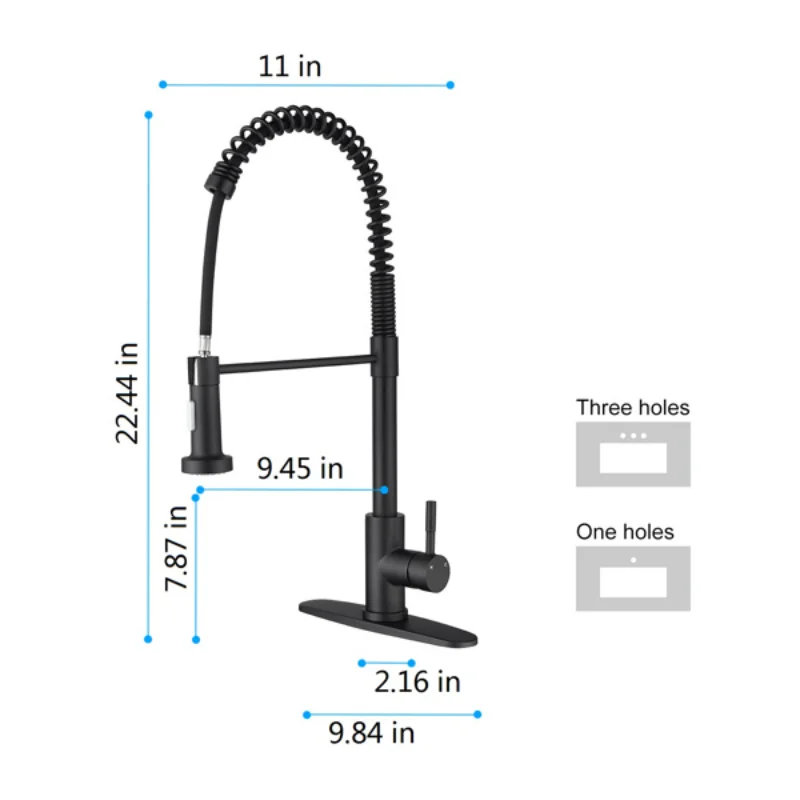 

Kitchen Faucet with Pull Out Spraye[US Stock]
