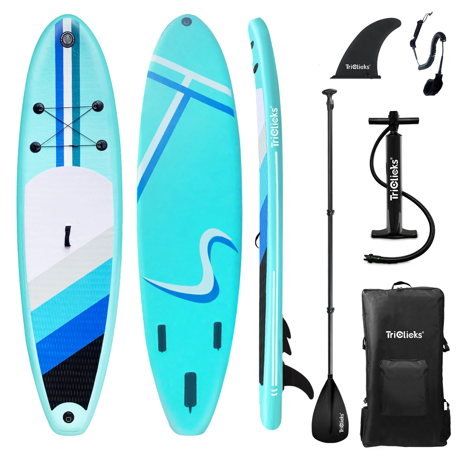

3M 10ft Inflatable Stand Up Paddle Board SUP Board Surfing Board for Adults/Kids Complete Kit Backpack Bag,Oar,Pump,Leash,Fin
