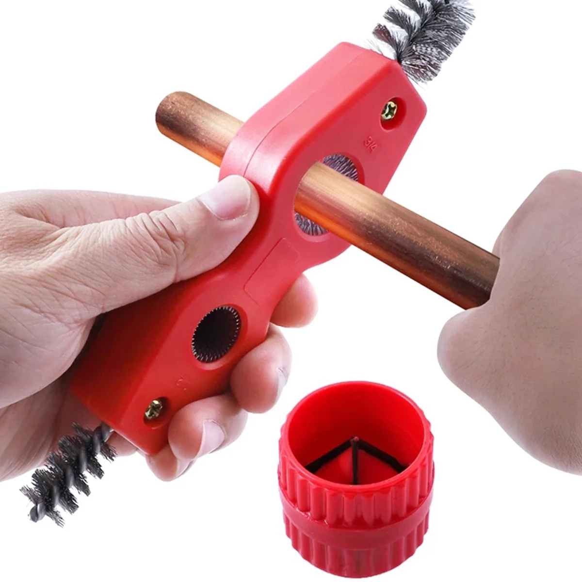

Copper Pipe Cleaner and Reamer PVC PPR Copper Brass Aluminum Pipe Tubing Chamfer Tool for Cleaning Reamer Tubing Polishing Tool