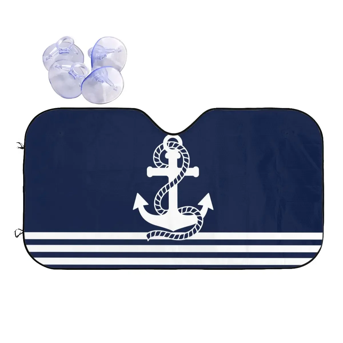 Синий морской якорь руль темно-синий солнцезащитный козырек ветровое стекло