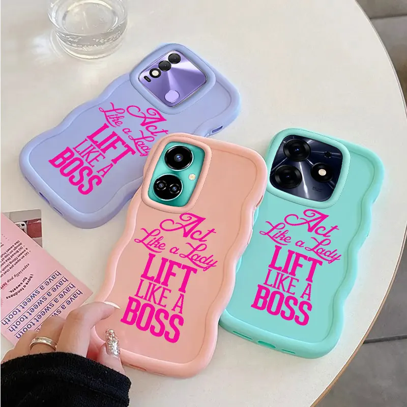 Модный женский чехол для телефона Infinix TECNO CAMON 18 19 20 SPARK 8 8C 8T 9 10 10C GO 2022 2023 2024 PRO мягкий