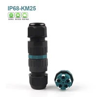 km25 ip68 5 pin outdoor waterproof quick wire connector conductor cable outdoor plug in line terminal block with lever connector