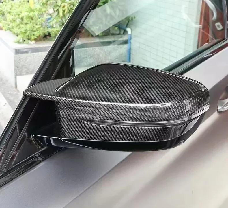 Высококачественная пара корпуса зеркала заднего вида из сухого углеродного