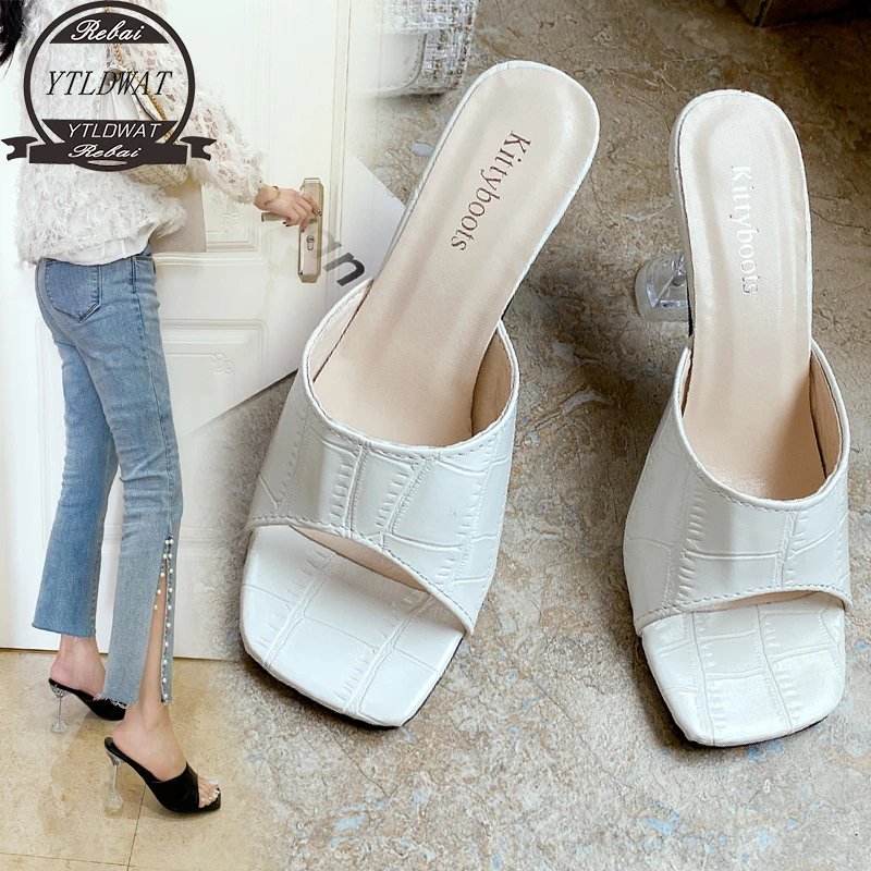 

Women's Summer Footwear Ladies Slippers and Sandals with Heels Sexy Shoes 2022 Trend for Women Designer Elegant Party
