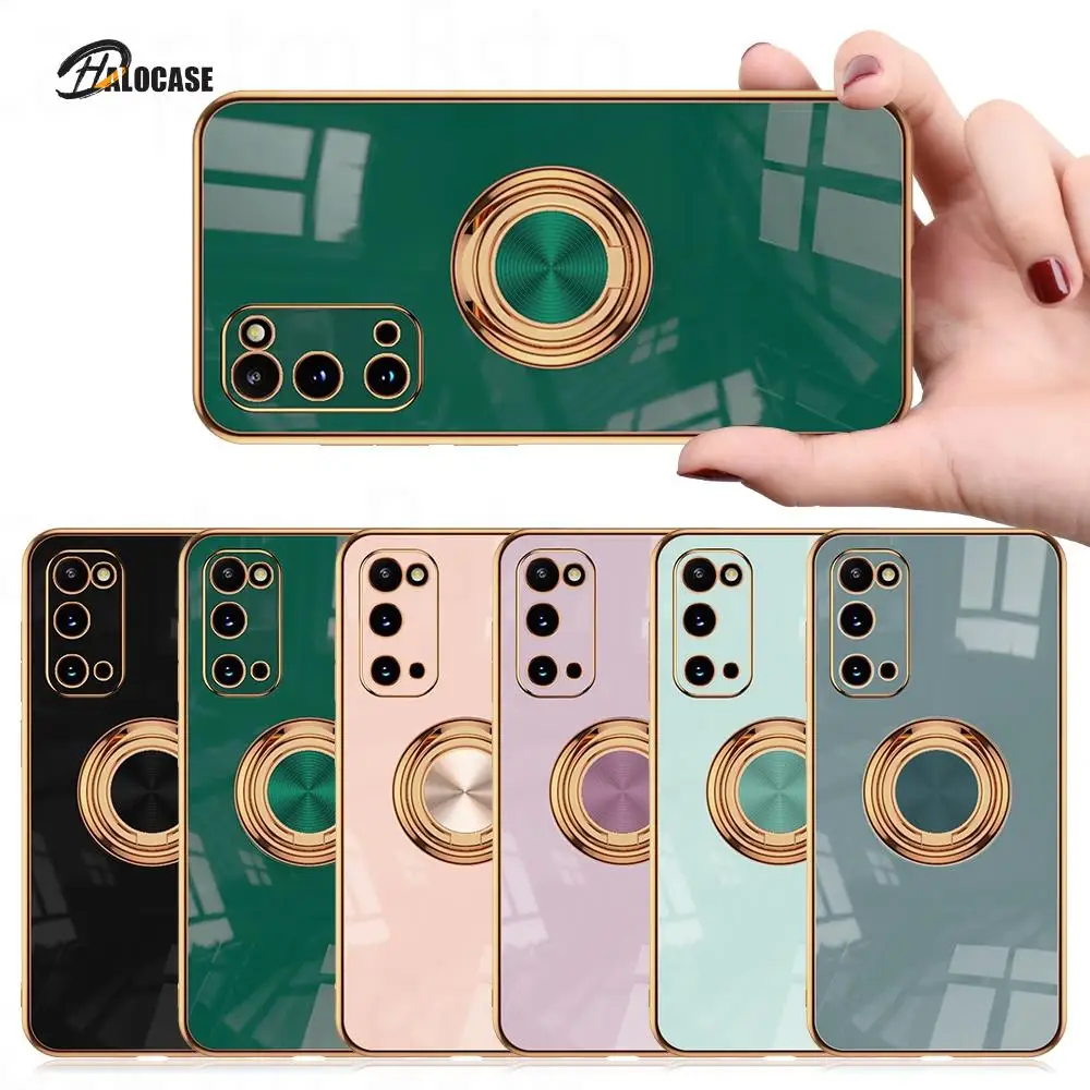 

For Samsung Galaxy S21 Ultra S22 S21 Plus S20 FE Magnet Luxury Case For Samsung S22 Ultra s20fe With Ring Holder Magnetic Cover